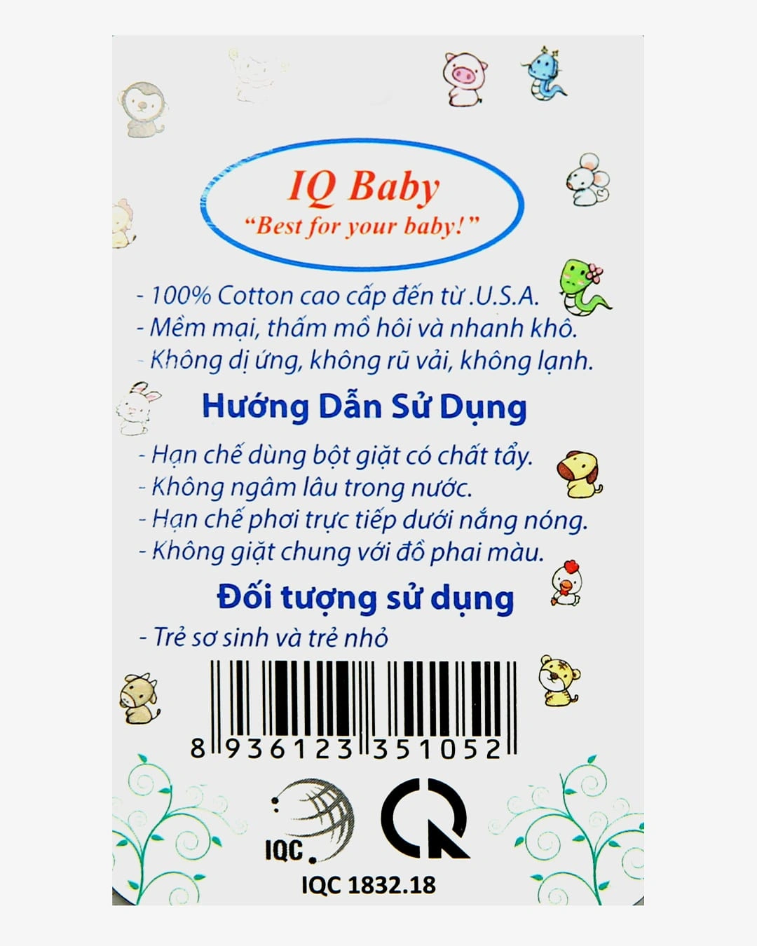 Quần dài IQ Baby màu trắng 5
