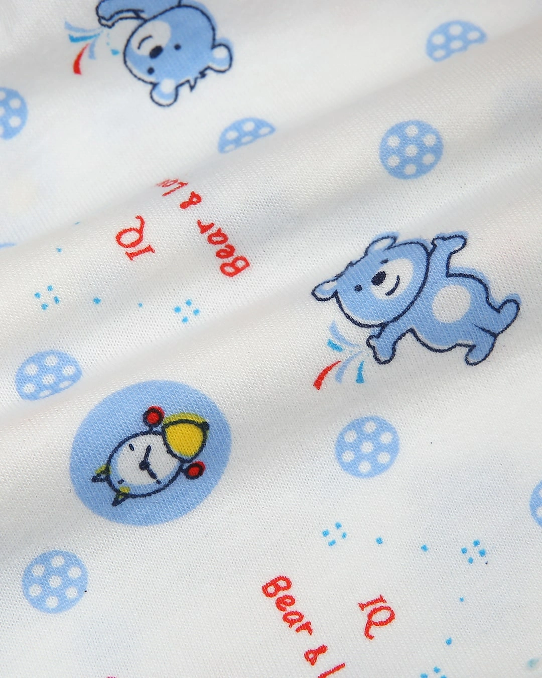 Quần ngắn in hình gấu xanh IQ Baby màu trắng 4