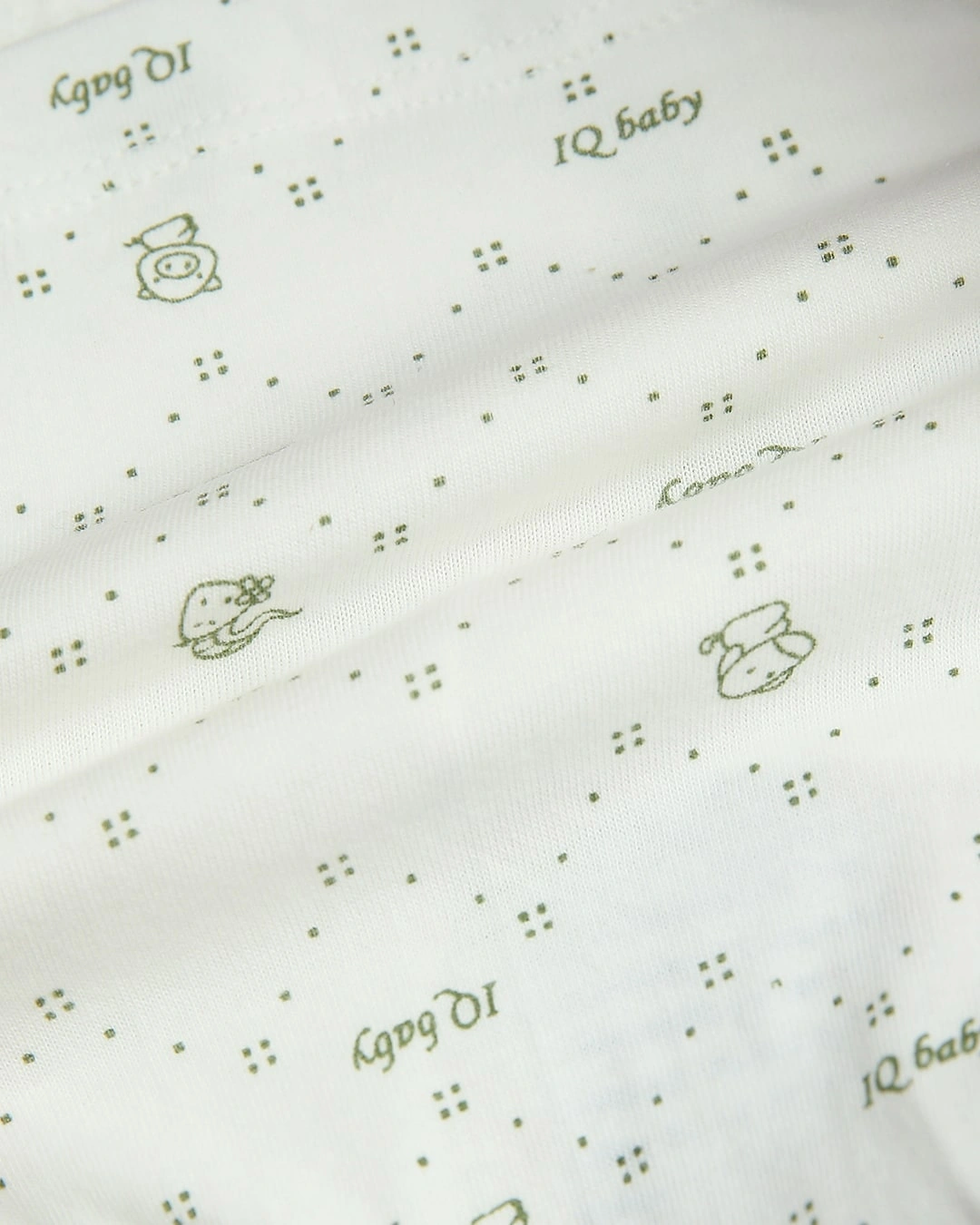 Quần ngắn in hình gấu xanh IQ Baby màu trắng 9
