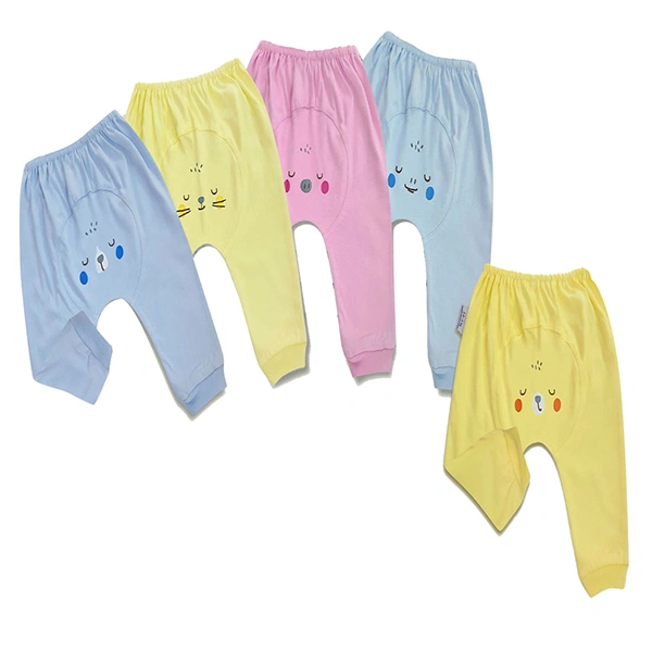 Quần dài màu in thú bo thun BabyMommy - Màu ngẫu nhiên 1