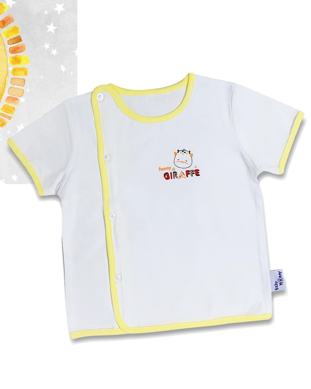 Áo tay ngắn bác sĩ trắng in họa tiết BabyMommy - Màu ngẫu nhiên 3