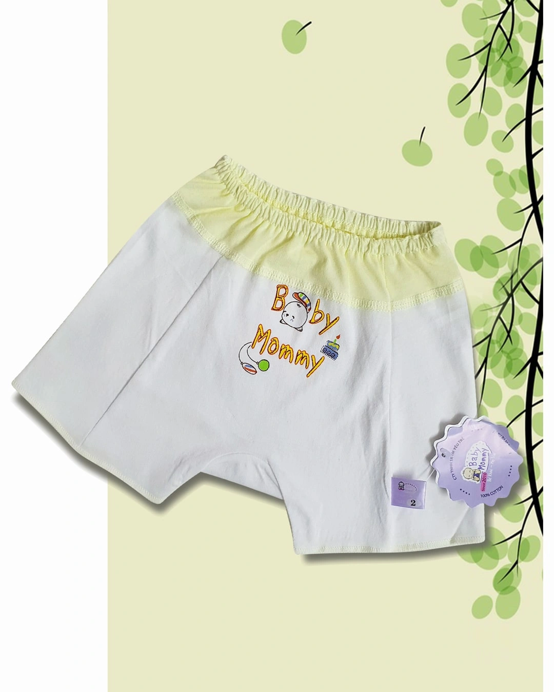 Quần ngắn trắng in họa tiết BabyMommy - Màu ngẫu nhiên 3