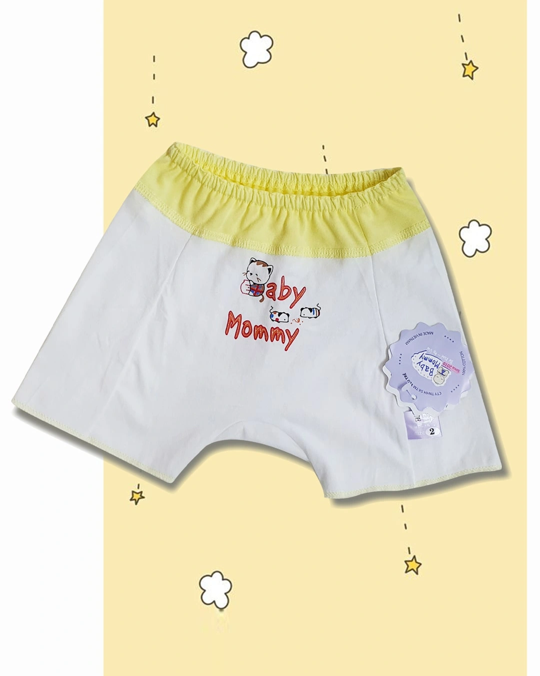 Quần ngắn trắng in họa tiết BabyMommy - Màu ngẫu nhiên 4