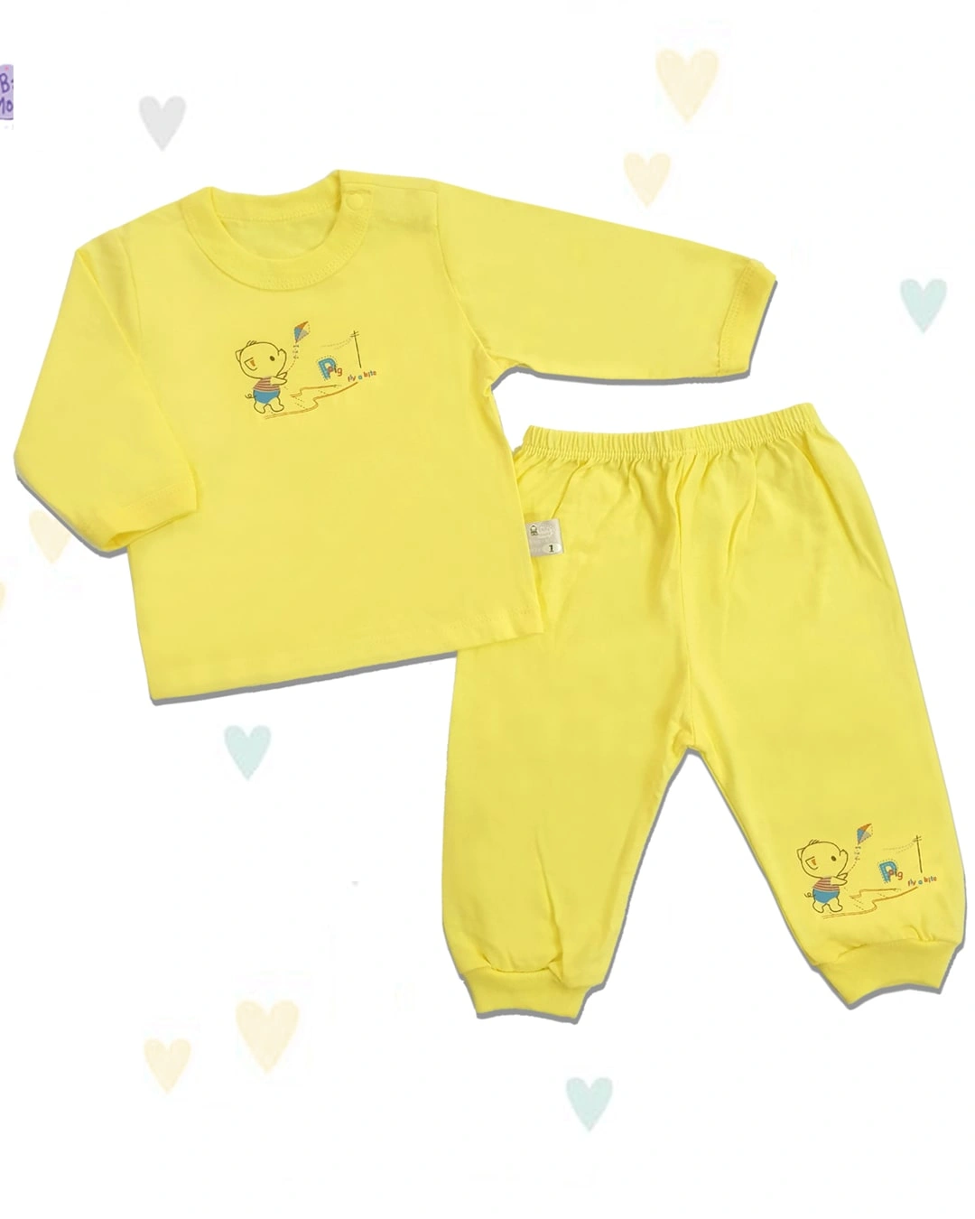 Bộ tay dài nút vai BabyMommy - Màu ngẫu nhiên 3