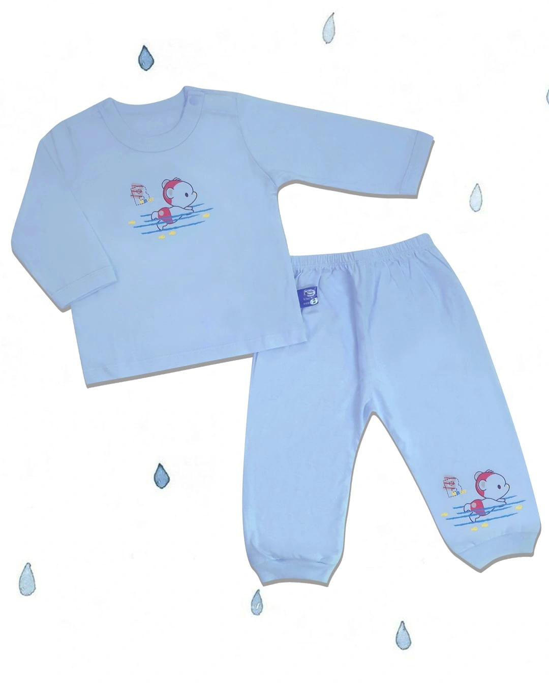 Bộ tay dài nút vai BabyMommy - Màu ngẫu nhiên 5