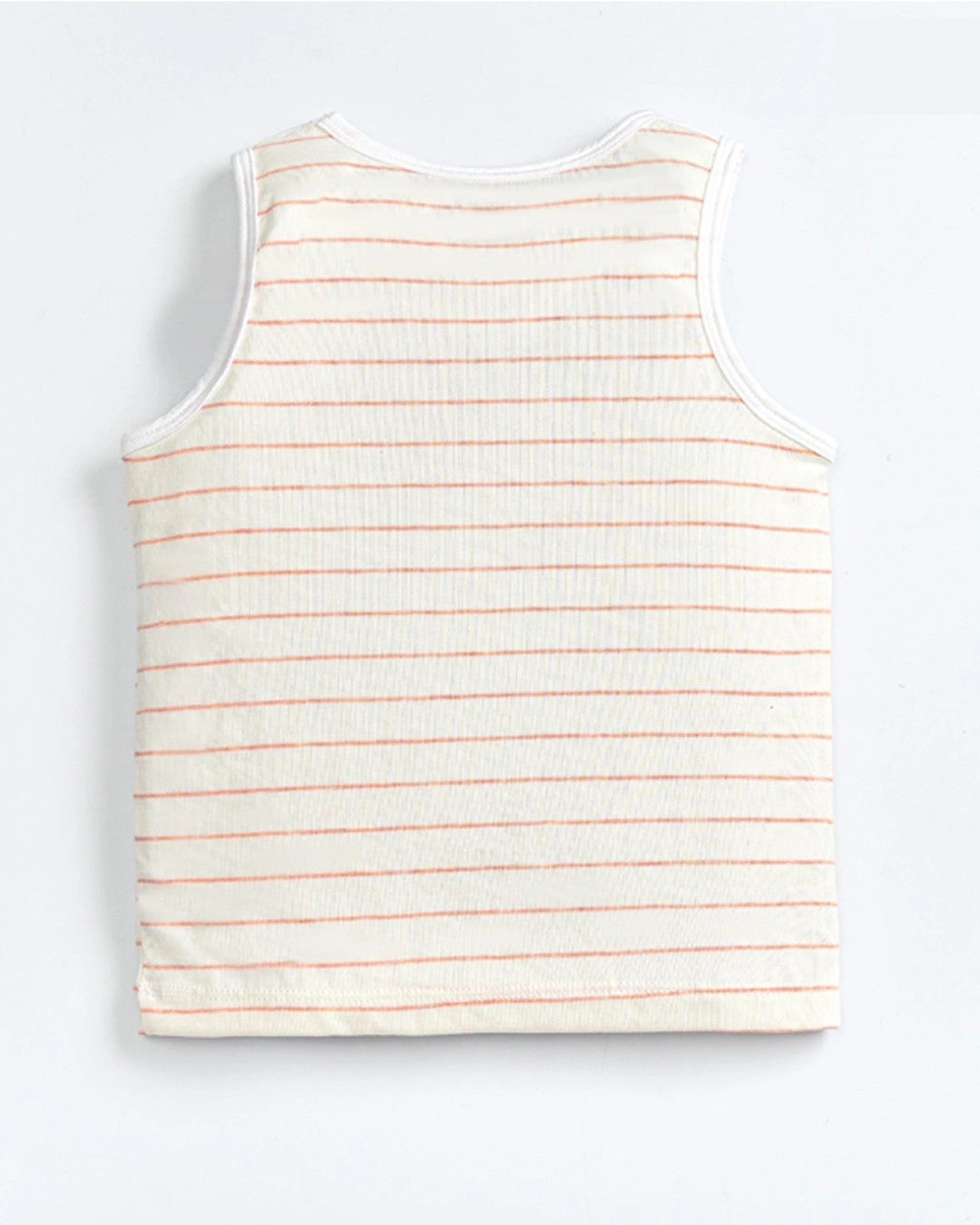 Bộ sát nách kẻ thưa màu cam phối trắng Haki 2