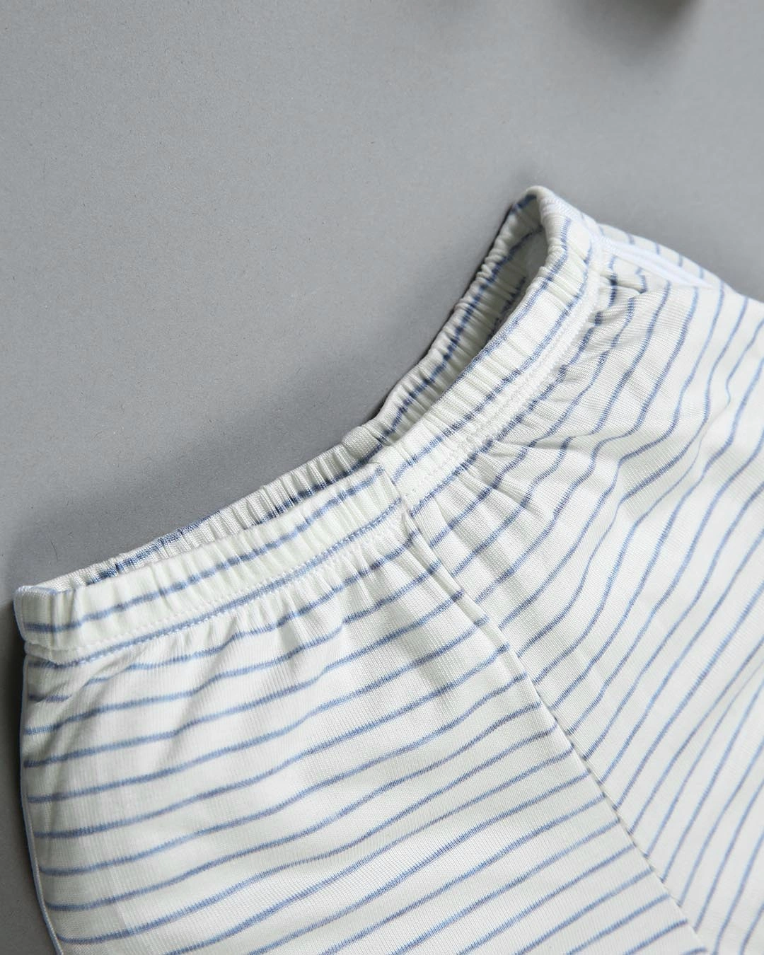 Bộ sát nách kẻ dày Haki màu xanh 8