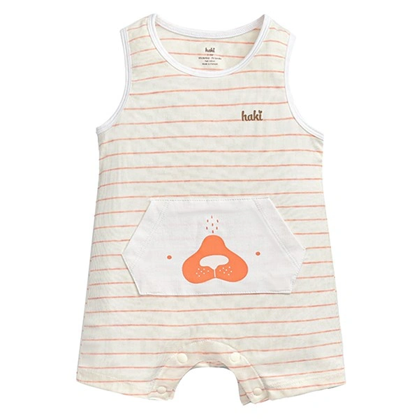 Bodysuit Haki màu cam kẻ thưa 1