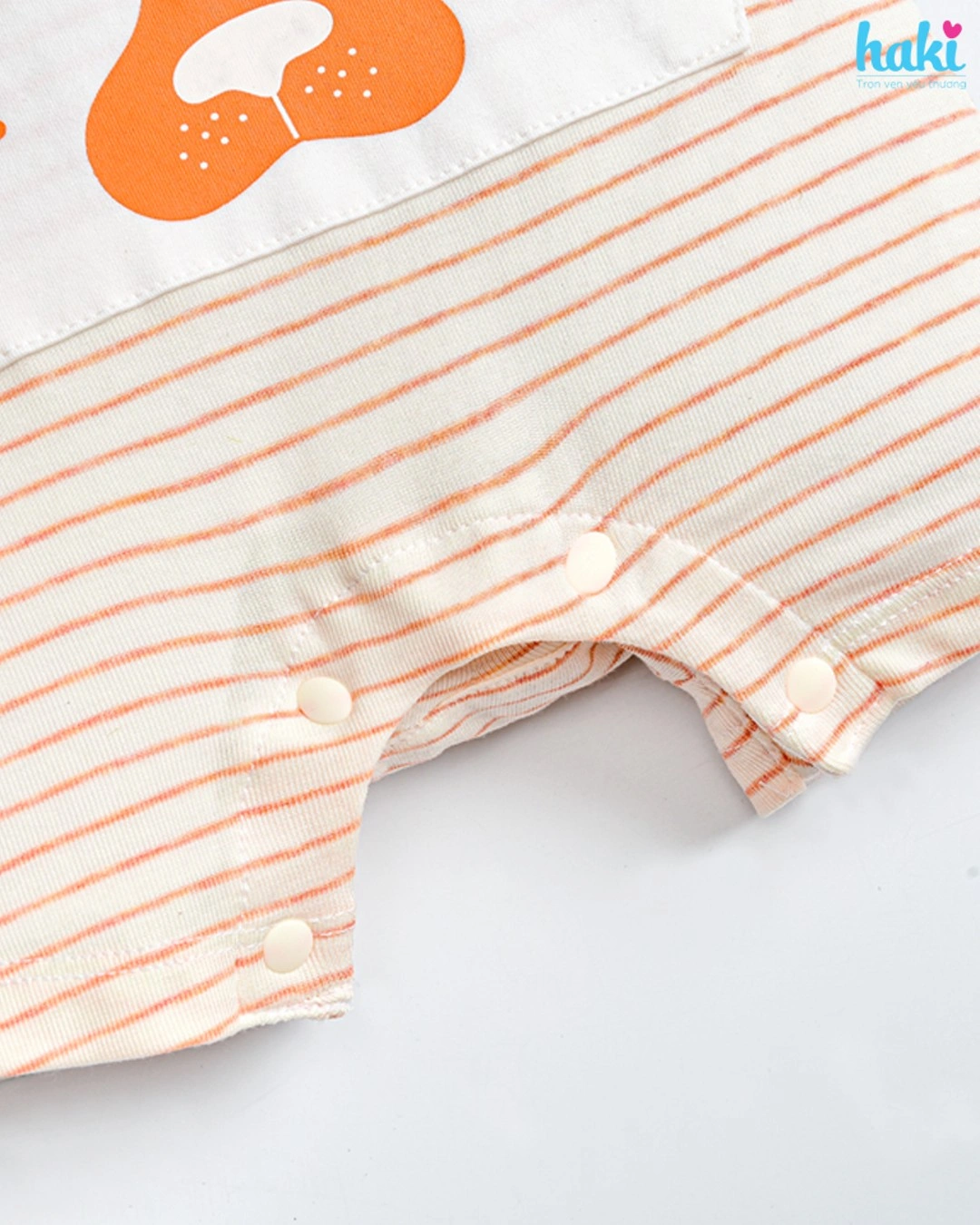 Bodysuit Haki màu cam kẻ dày 5