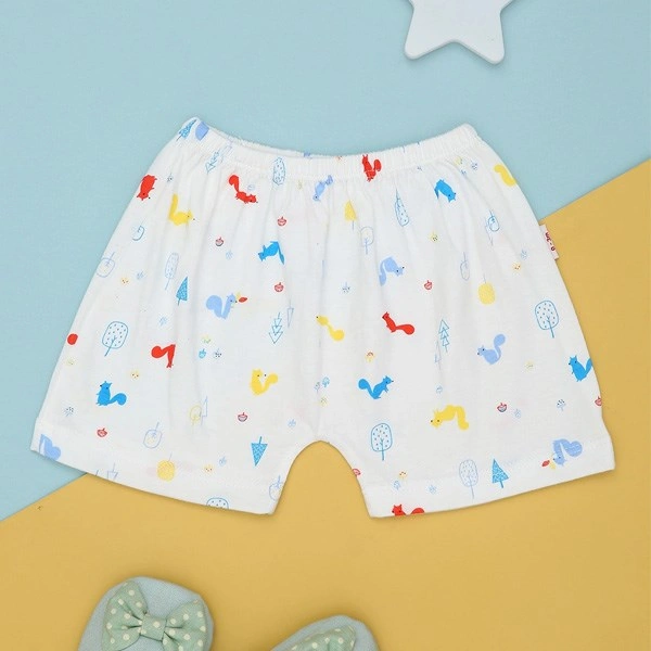 Quần đùi in chữ đỏ IQ Baby màu trắng 3