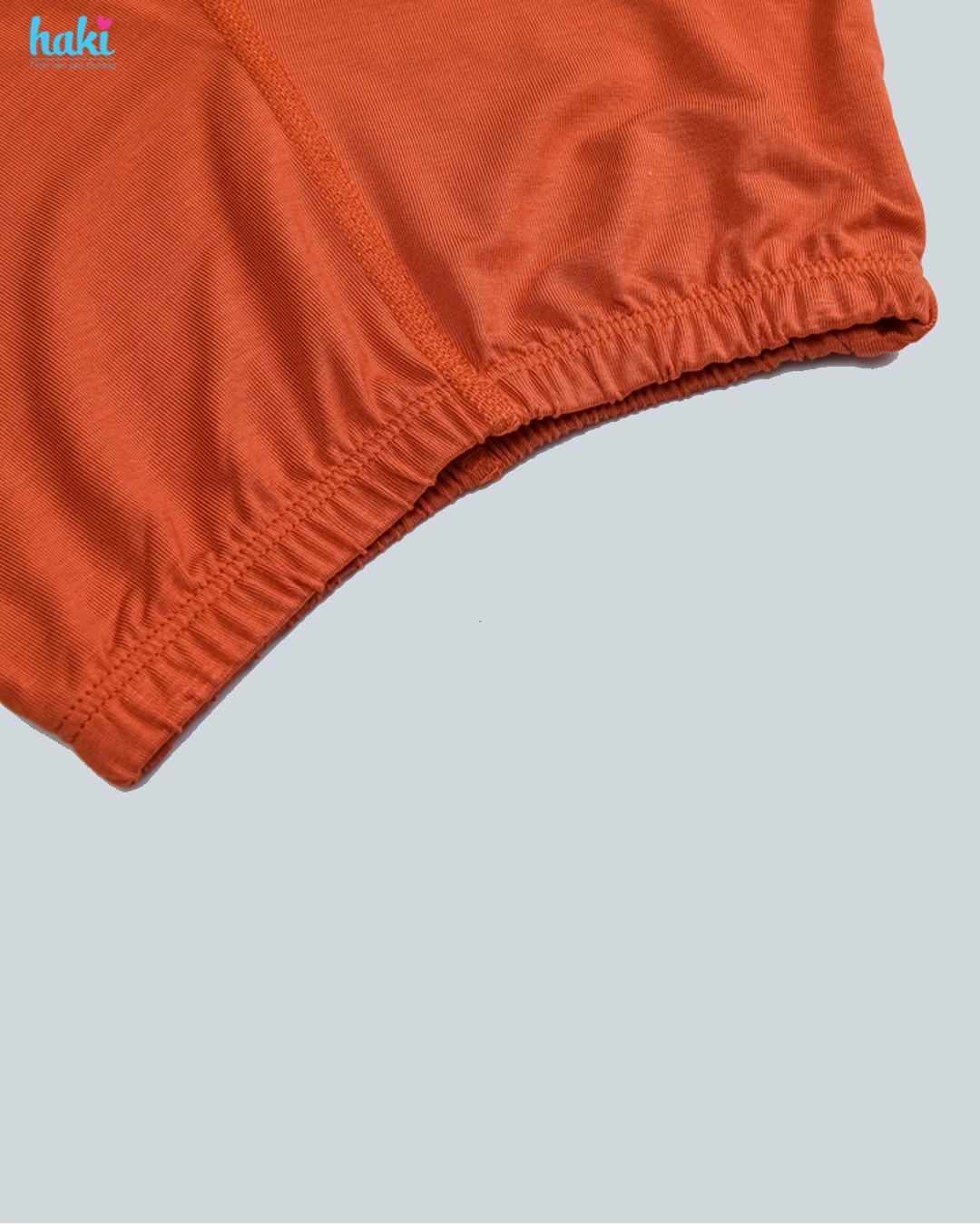 Bộ tay ngắn bé trai cài vai Haki BB043 màu đỏ nâu 3