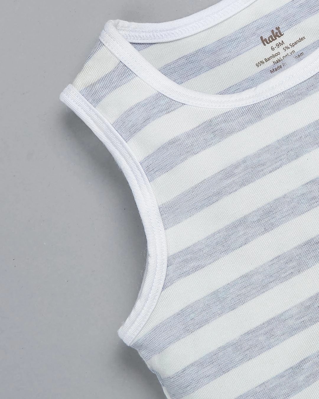 Bodysuit sát nách kẻ thưa Haki BB046 màu xanh 4