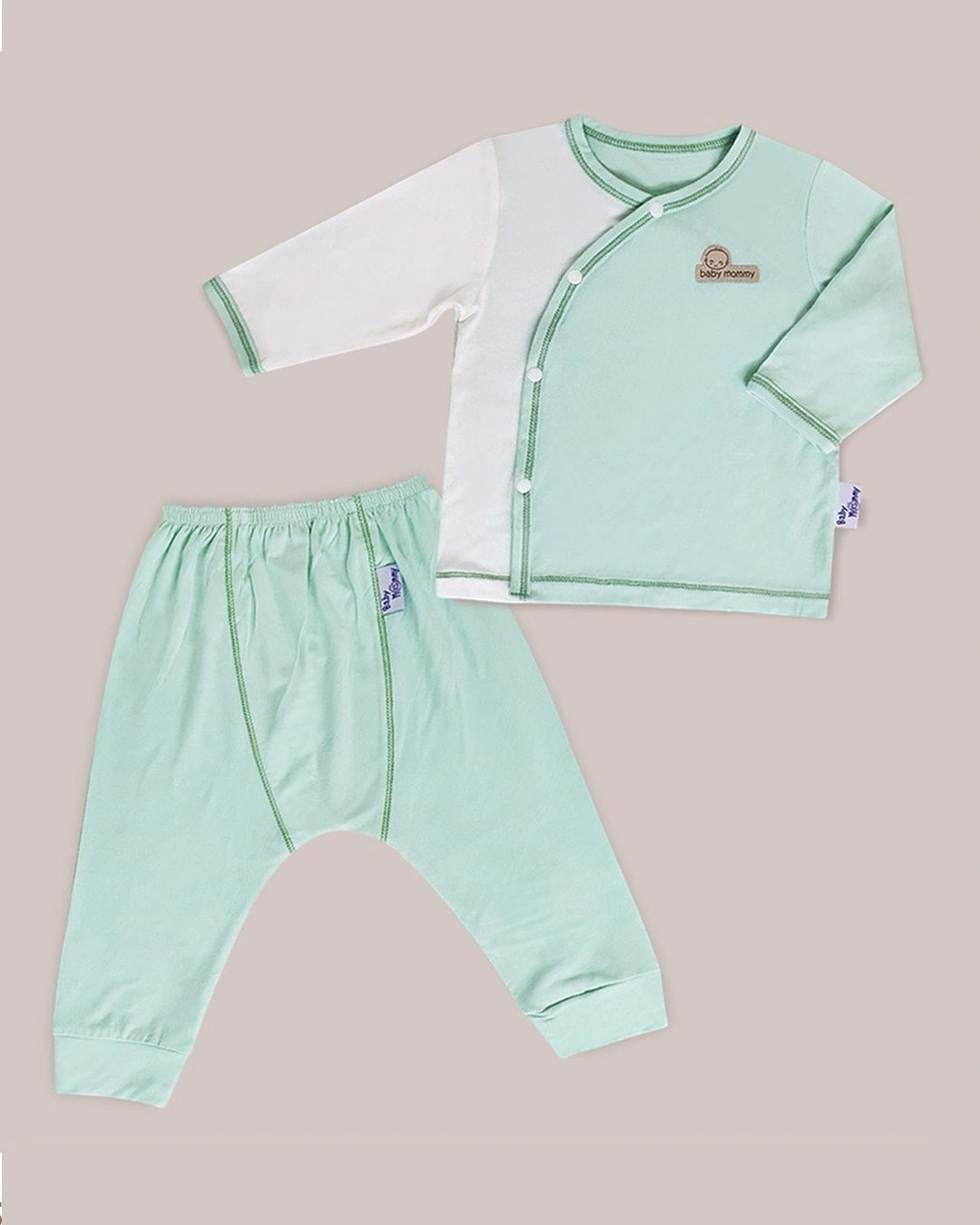 Bộ tay dài cài lệch BabyMommy - Màu ngẫu nhiên 5