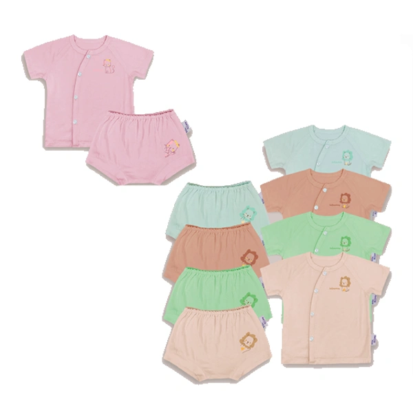 Bộ tay ngắn cài lệch BabyMommy - Màu ngẫu nhiên 1