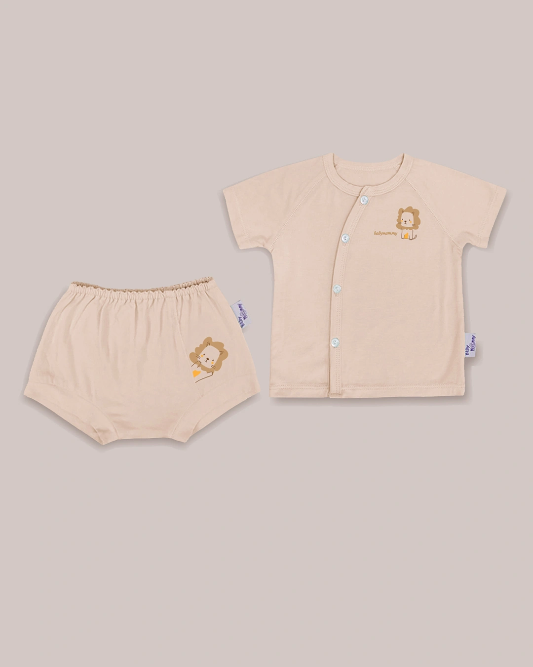 Bộ tay ngắn cài lệch BabyMommy - Màu ngẫu nhiên 4