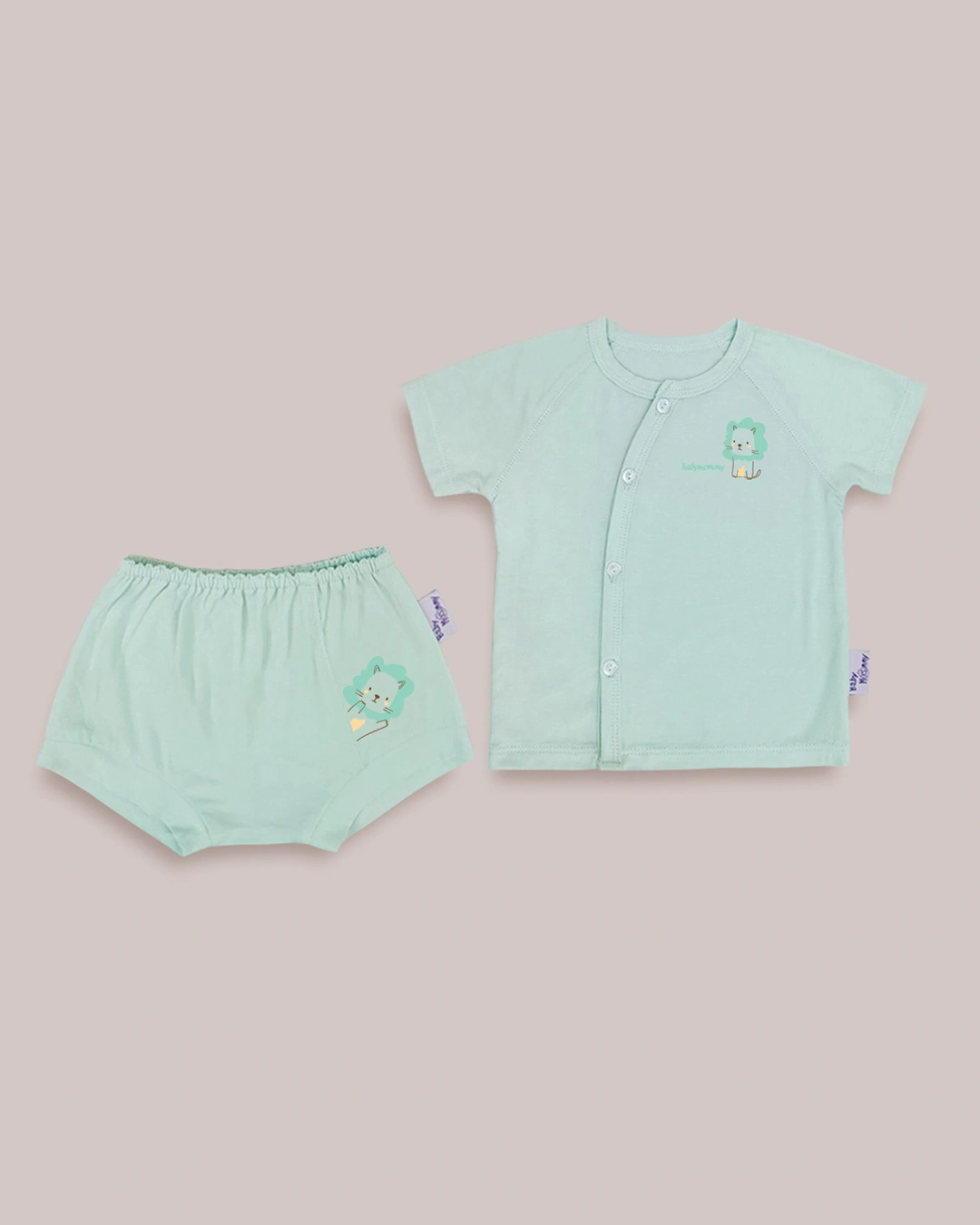 Bộ tay ngắn cài lệch BabyMommy - Màu ngẫu nhiên 6