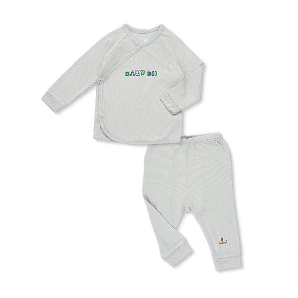 Bộ tay dài cài chéo Lullaby NH121V màu xanh nhạt 3