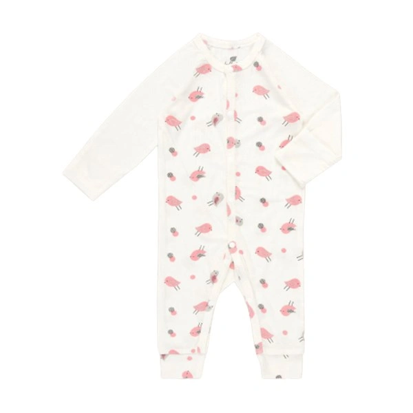 Bodysuit bé gái Lullaby NH114V màu trắng - hồng 1