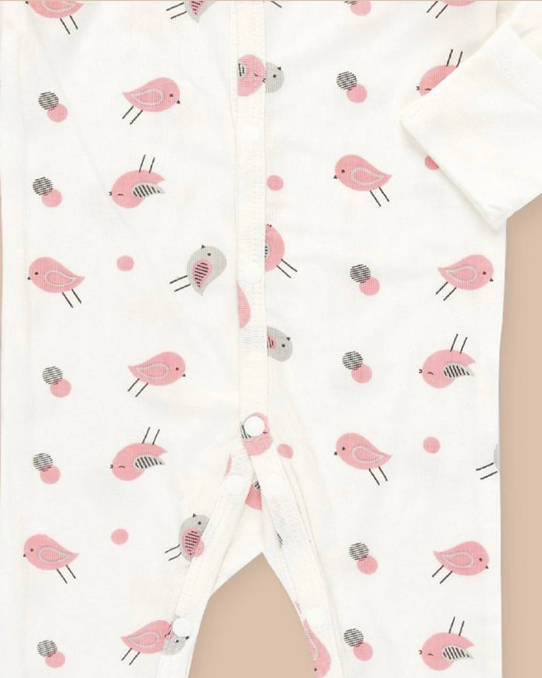 Bodysuit bé gái Lullaby NH114V màu trắng - hồng 3