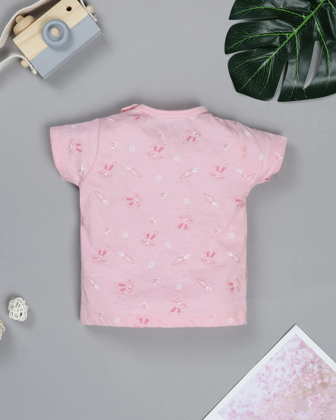 Set bộ tay ngắn bé gái Lullaby NH203V màu hồng 3