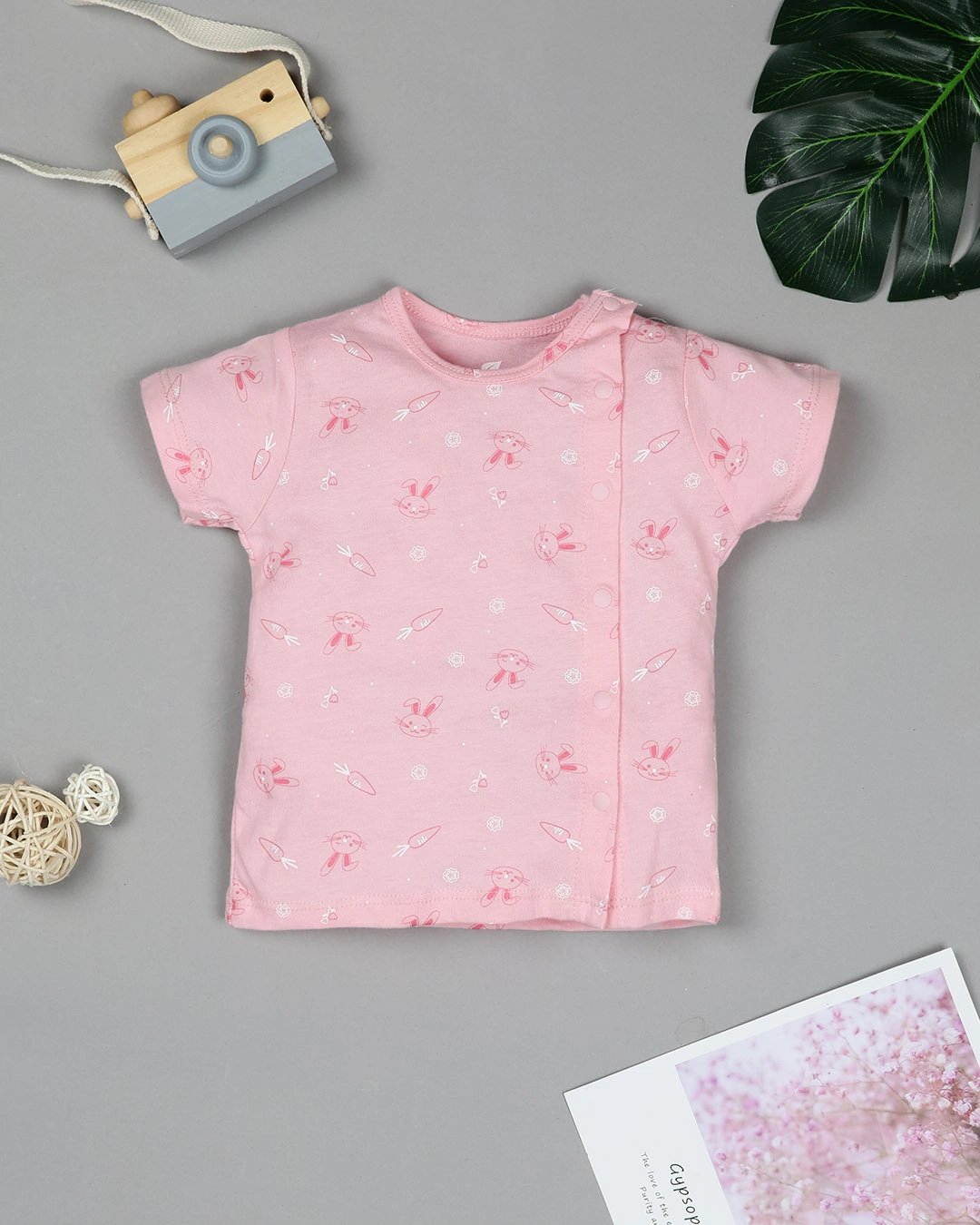 Combo 2 áo tay ngắn Lullaby NH204V màu hồng - trắng 2