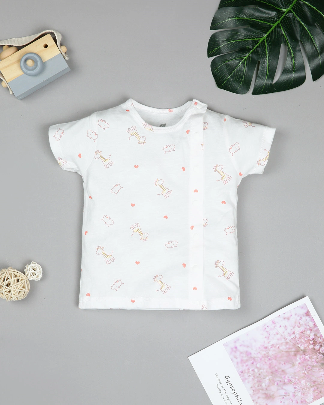 Combo 2 áo tay ngắn Lullaby NH204V màu hồng - trắng 7