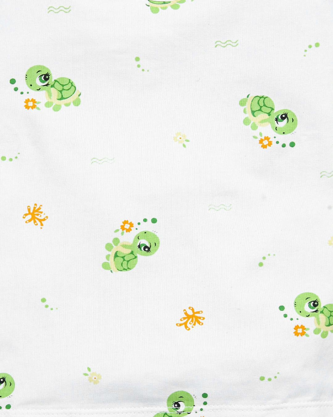 Bộ sát nách in hình rùa IQ Baby màu trắng 9