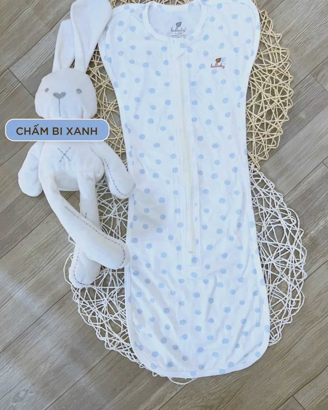 Nhộng chũn có khóa Lullaby NH225V 1 - 3 tháng màu be 10