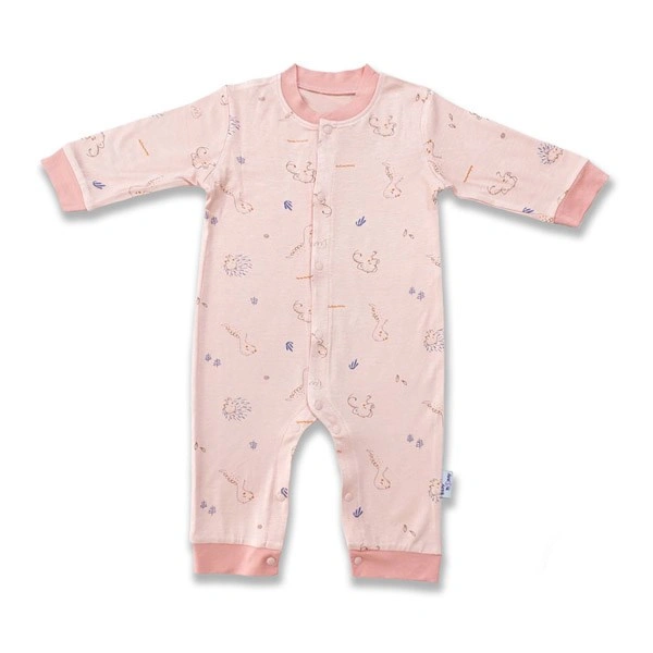 Bodysuit tay dài cài giữa BabyMommy 1 - 3 tháng màu cam hồng 1