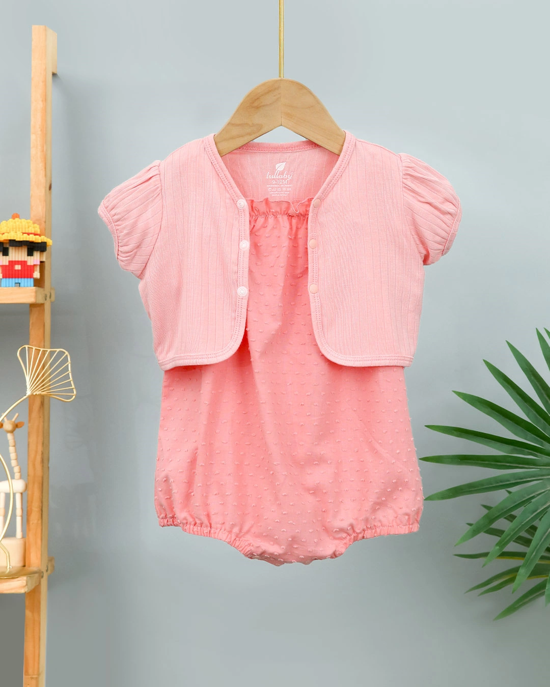 Set bodysuit bé gái Lullaby NH290V màu hồng 2