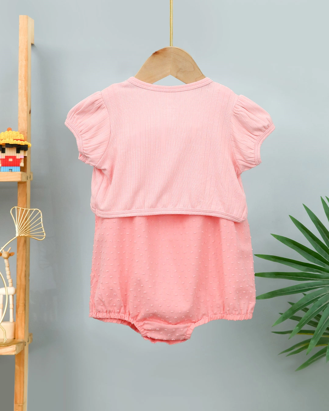 Set bodysuit bé gái Lullaby NH290V màu hồng 3