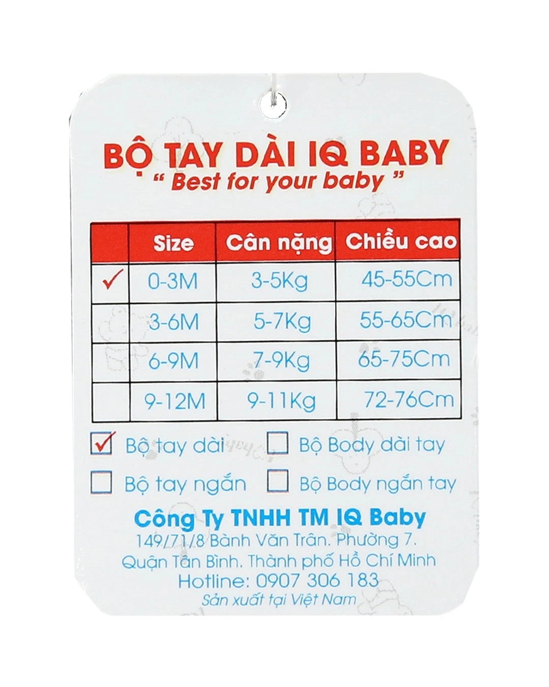 Set bộ tay dài in cá heo xanh IQ Baby 0 - 3 tháng màu trắng 20
