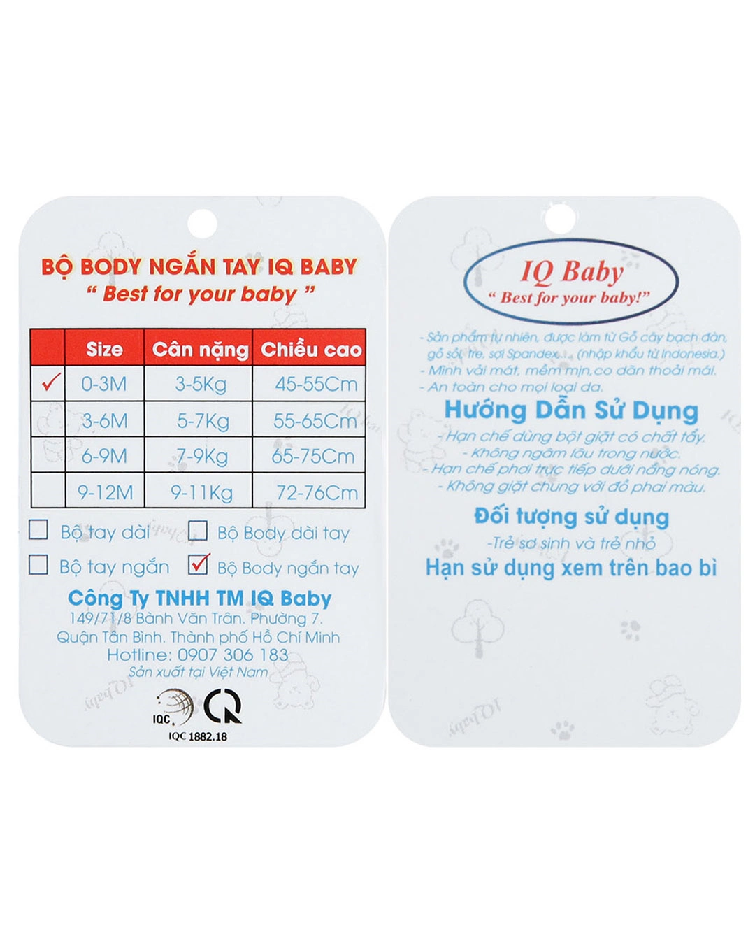 Combo 2 bodysuit tay ngắn in cá heo xanh và em bé IQ Baby màu trắng 16