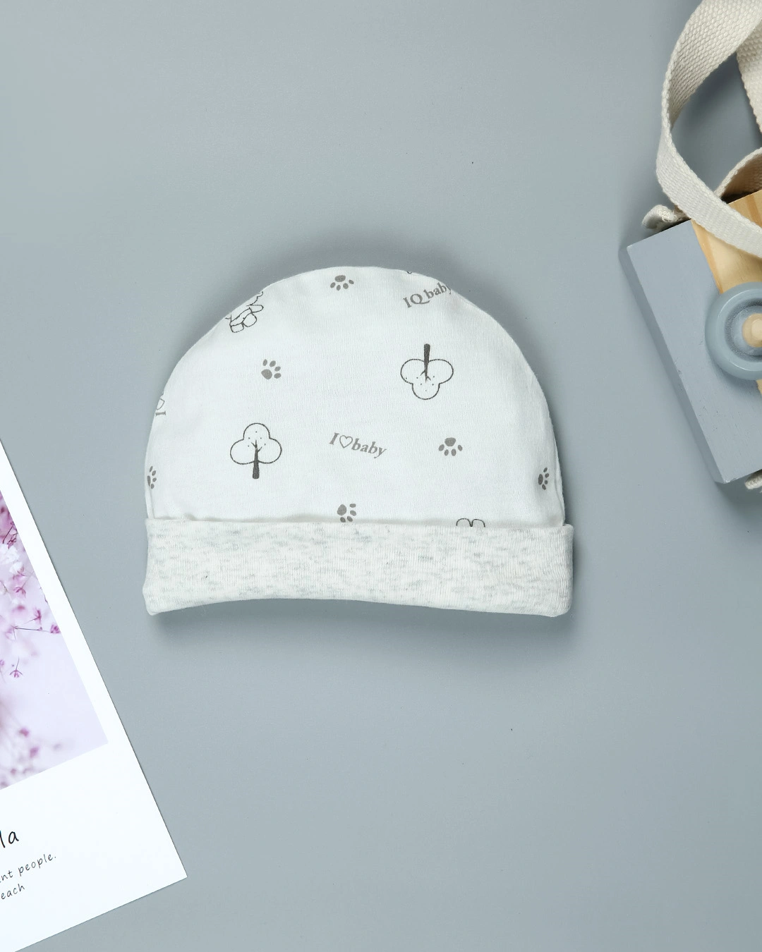 Set bộ tay dài in gấu xám IQ Baby 0 - 3 tháng màu trắng 13