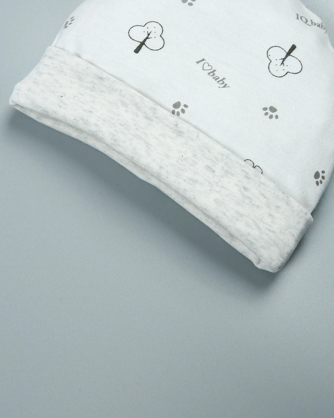 Set bộ tay dài in gấu xám IQ Baby 0 - 3 tháng màu trắng 14