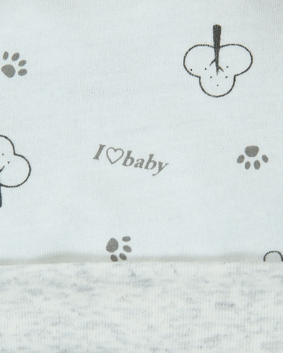 Set bộ tay dài in gấu xám IQ Baby 0 - 3 tháng màu trắng 15