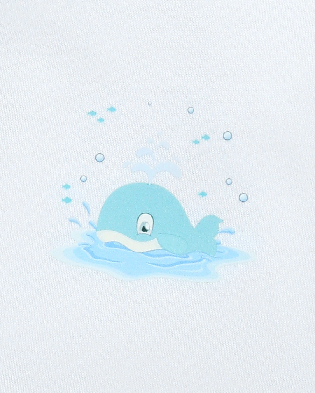 Áo tay dài in hình cá voi IQ Baby màu trắng 9