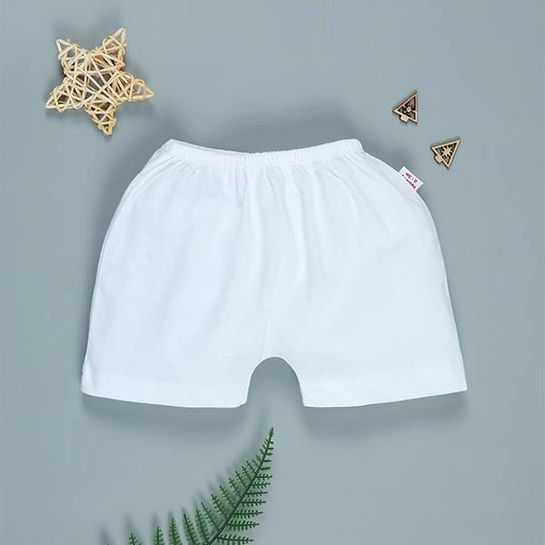 Quần ngắn cotton mềm nhẹ IQ Baby màu trắng 1