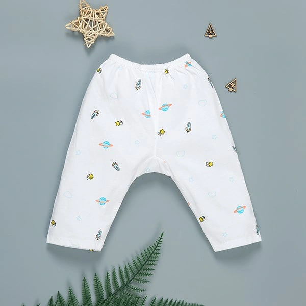 Quần dài in quả địa cầu IQ Baby màu trắng 1