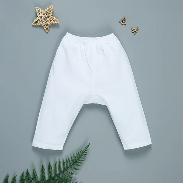 Quần dài cotton mềm nhẹ IQ Baby màu trắng 1