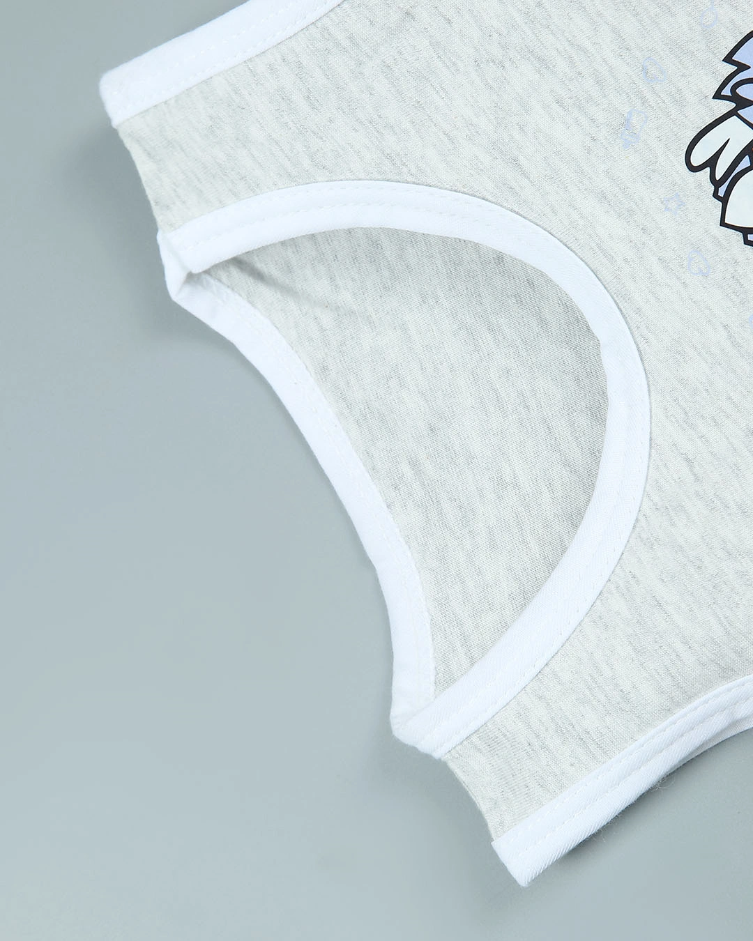 Bộ sát nách in hình rồng IQ Baby màu xám 4