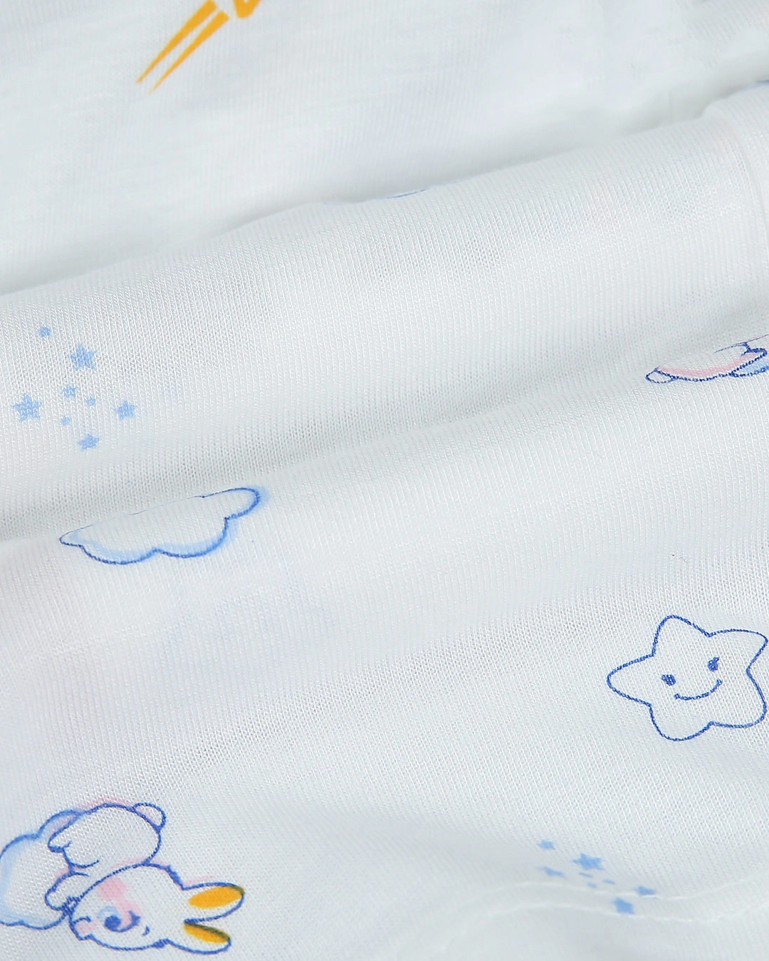 Bộ tay ngắn in hình thỏ IQ Baby màu trắng 10