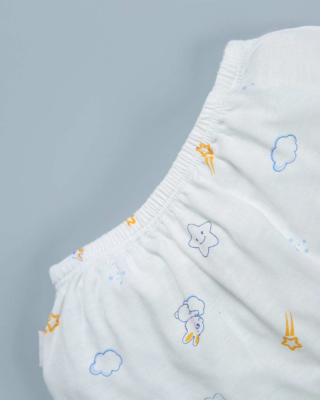 Bộ tay ngắn in hình thỏ IQ Baby màu trắng 8