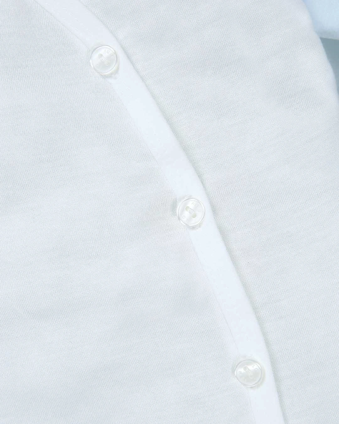 Áo tay dài in voi IQ Baby màu trắng - xanh dương 5