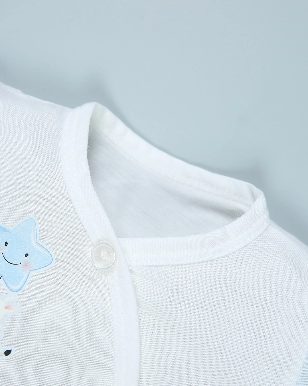 Áo tay ngắn in voi IQ Baby màu trắng - hồng 10