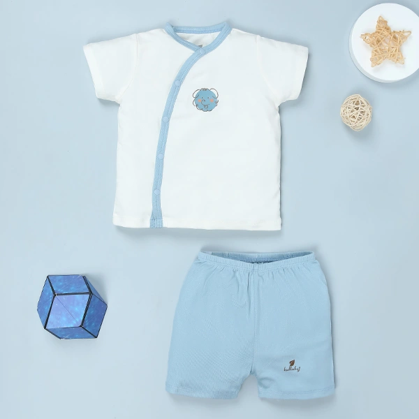 Bộ tay ngắn cài lệch Lullaby NH981R màu be 28