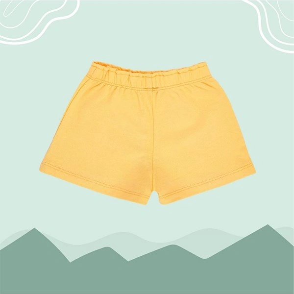Quần short bé gái Lullaby cotton vàng nhạt