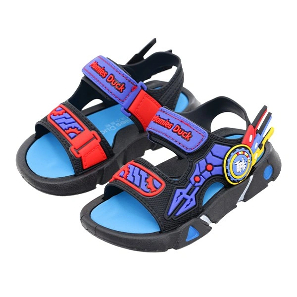 Giày sandal cho bé Á Châu in chữ Momies Duck màu xanh dương 3