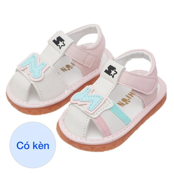 Giày tập đi cho bé Á Châu in chữ N màu xám 3