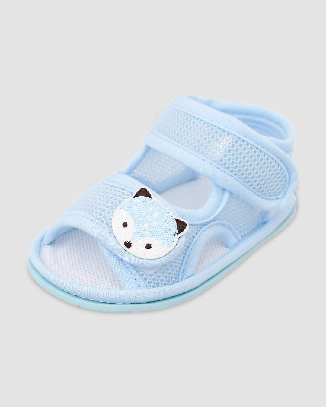 Giày tập đi cho bé Á Châu in hình mặt cáo màu xanh dương 3